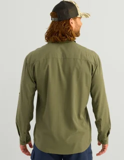 Huk Gear Button Downs-A1A Button-Down Moss