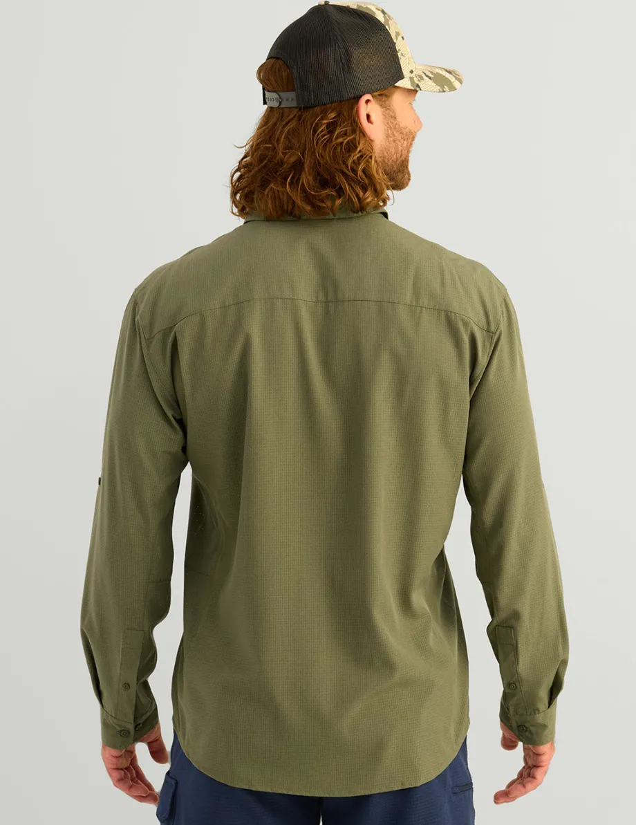Huk Gear Button Downs-A1A Button-Down Moss