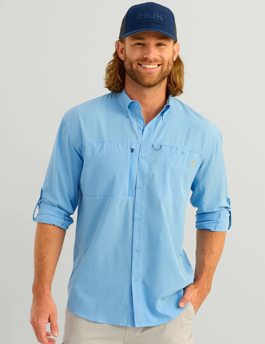 Huk Gear Button Downs-A1A Button-Down Marolina Blue