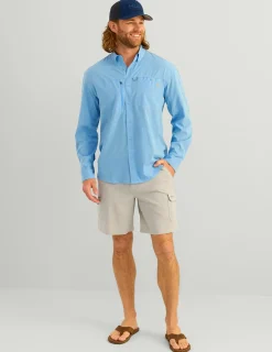 Huk Gear Button Downs-A1A Button-Down Marolina Blue