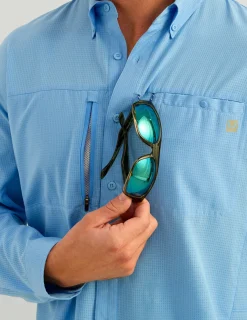 Huk Gear Button Downs-A1A Button-Down Marolina Blue