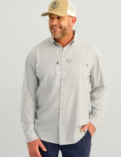 Huk Gear Button Downs-A1A Button-Down Harbor Mist