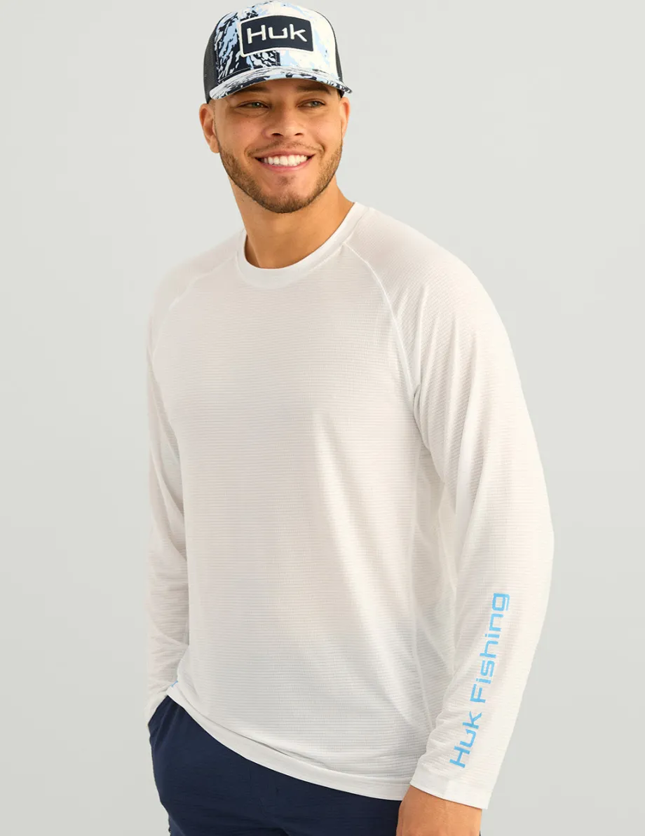 Huk Gear Performance Tops-A1A Performance Crew White