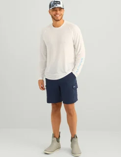 Huk Gear Performance Tops-A1A Performance Crew White