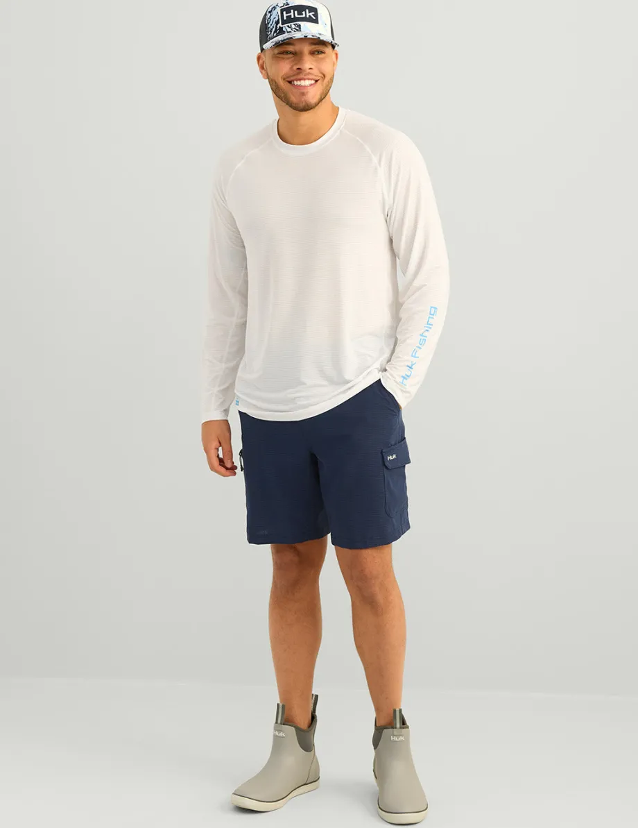 Huk Gear Performance Tops-A1A Performance Crew White