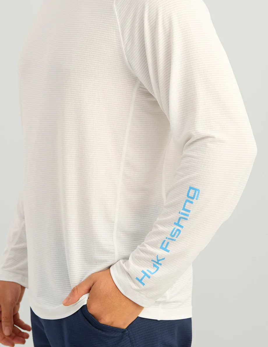 Huk Gear Performance Tops-A1A Performance Crew White