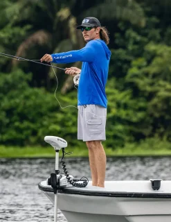 Huk Gear Performance Tops-A1A Performance Hoodie Ocean Blue