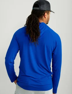 Huk Gear Performance Tops-A1A Performance Hoodie Ocean Blue