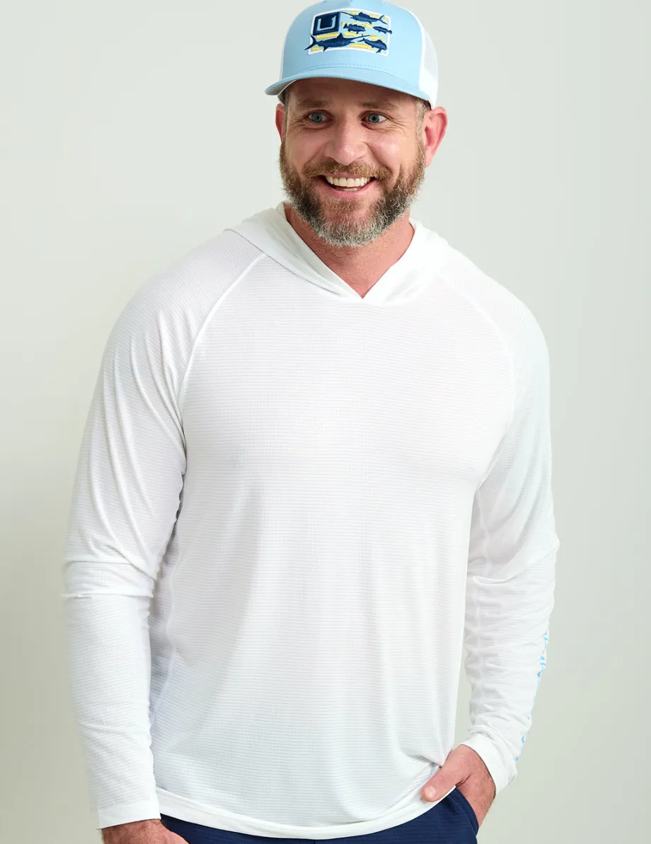 Huk Gear Performance Tops-A1A Performance Hoodie White