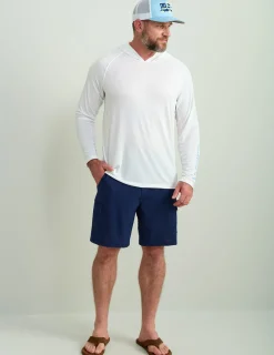 Huk Gear Performance Tops-A1A Performance Hoodie White
