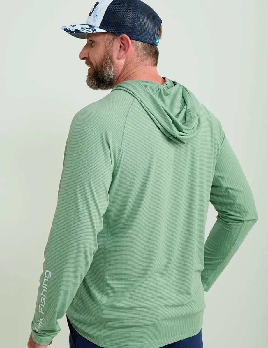 Huk Gear Performance Tops-A1A Performance Hoodie Fog Green