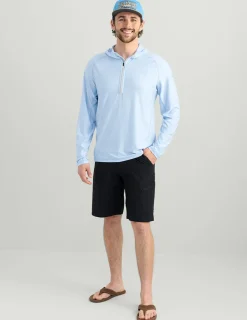Huk Gear Performance Tops-Atoll Half Zip Hoodie Windsurfer