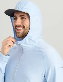 Huk Gear Performance Tops-Atoll Half Zip Hoodie Windsurfer