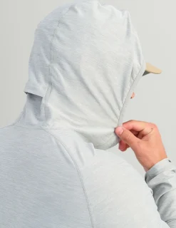 Huk Gear Performance Tops-Atoll Half Zip Hoodie Harbor Mist