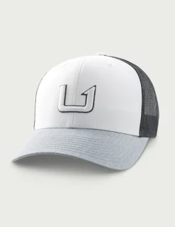 Huk Gear Hats-Barb U Trucker Hat Grey Heather