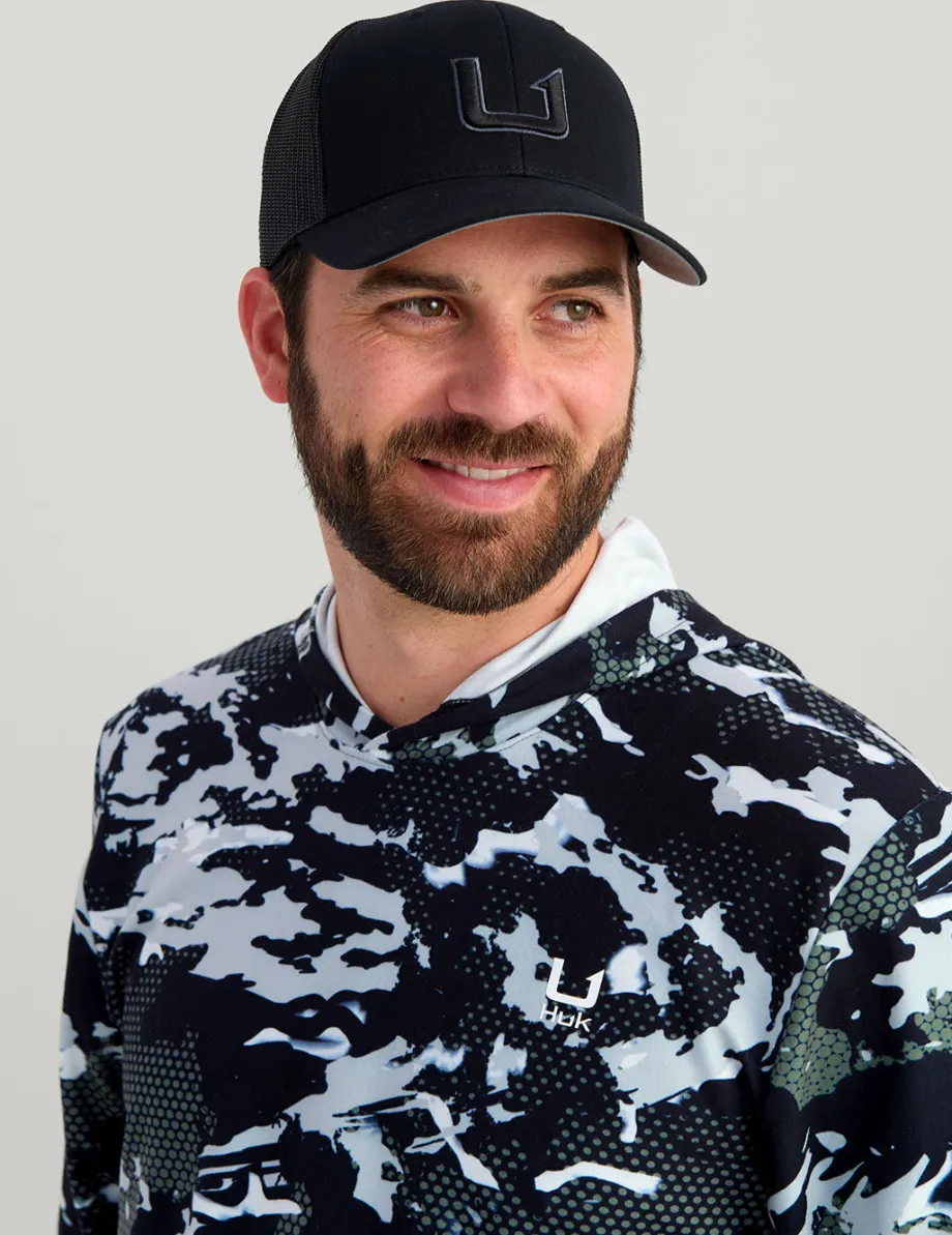 Huk Gear Hats-Barb U Trucker Hat Black