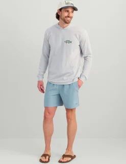 Huk Gear T-Shirts-Bass Apparel Hoodie Tee Harbor Mist