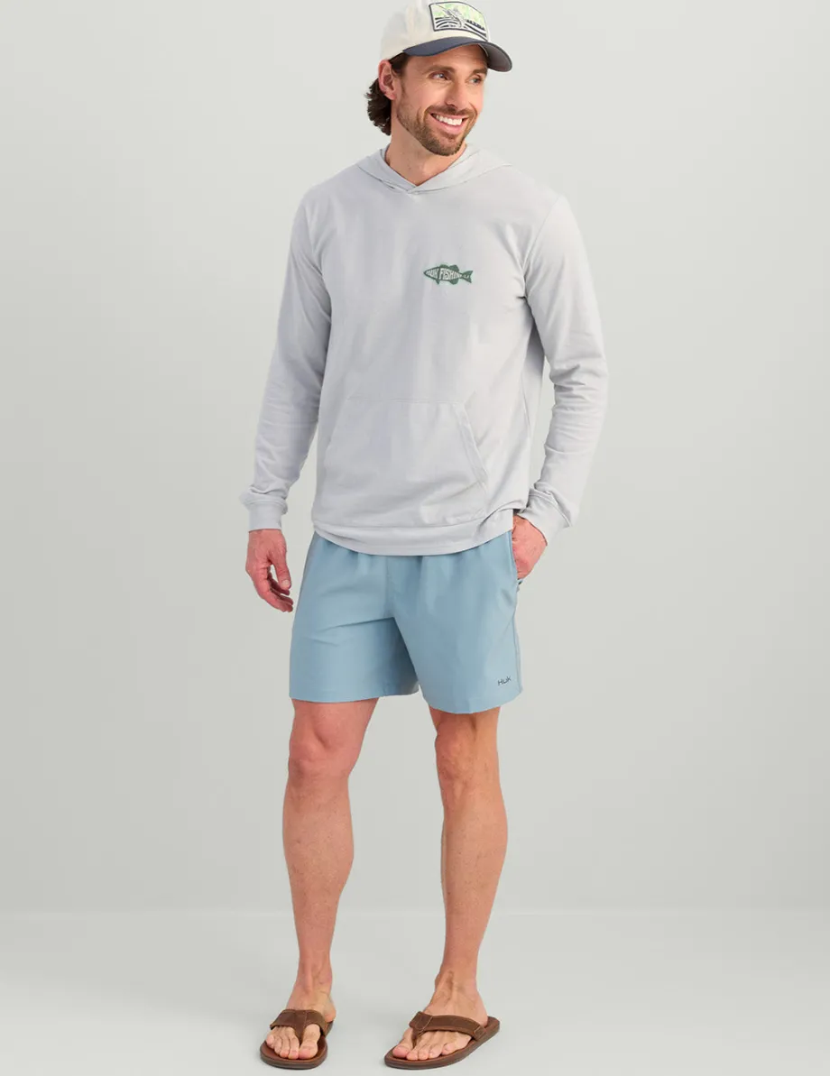 Huk Gear T-Shirts-Bass Apparel Hoodie Tee Harbor Mist