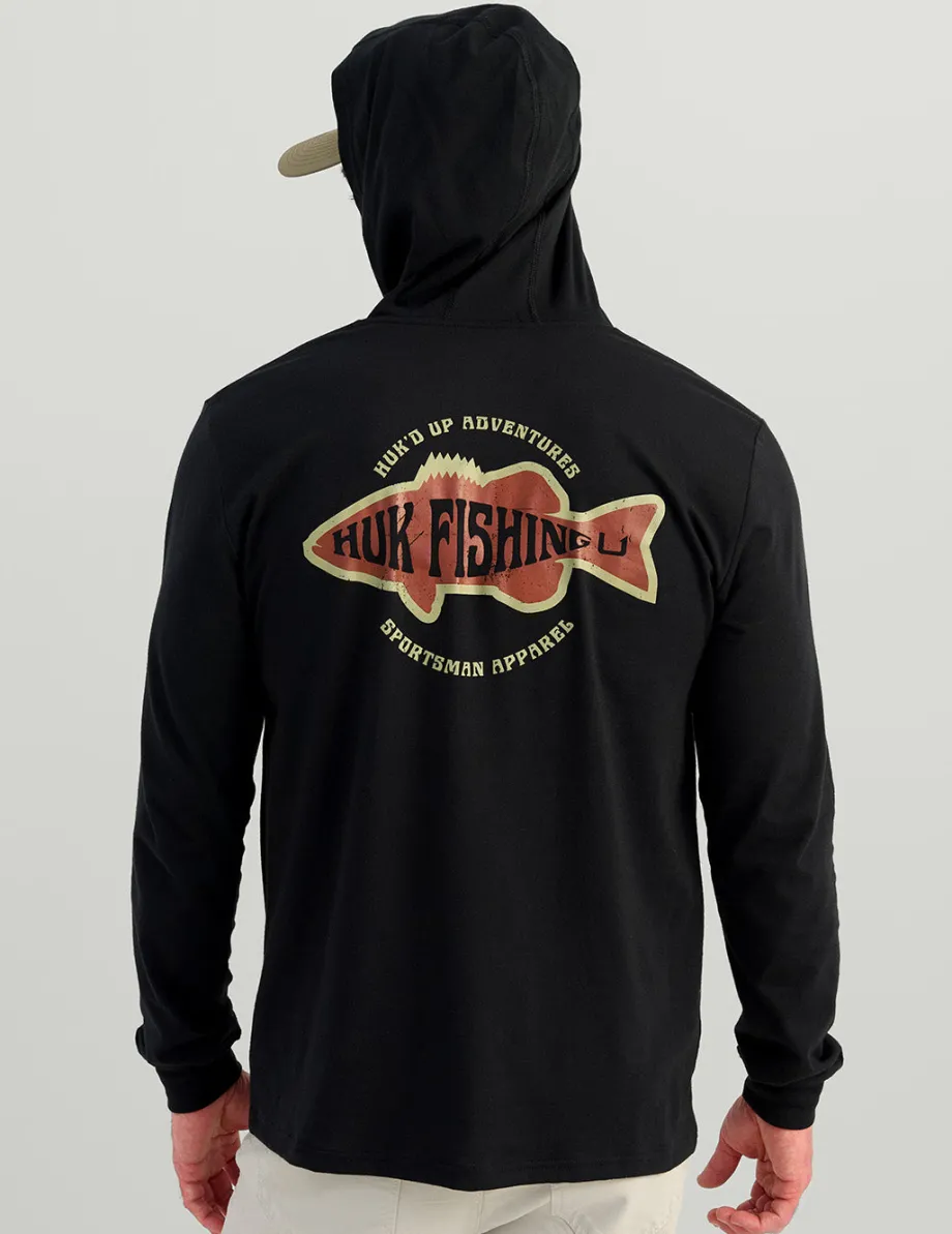 Huk Gear T-Shirts-Bass Apparel Hoodie Tee Black