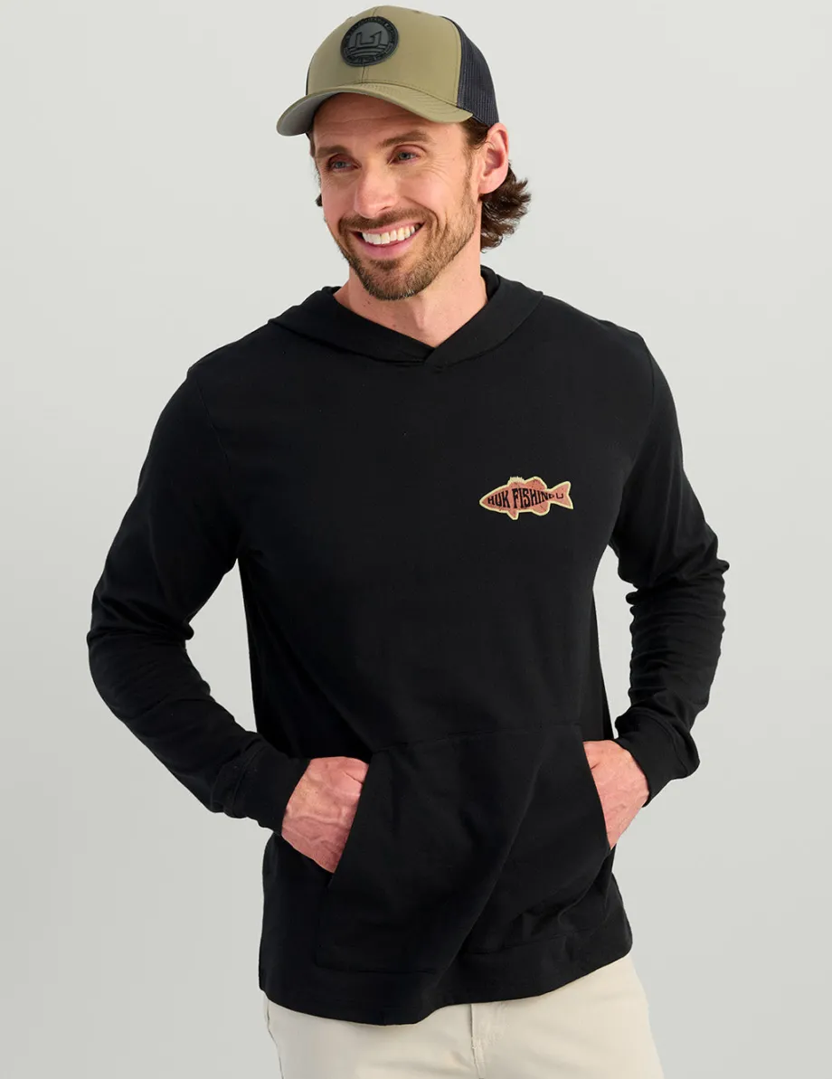 Huk Gear T-Shirts-Bass Apparel Hoodie Tee Black