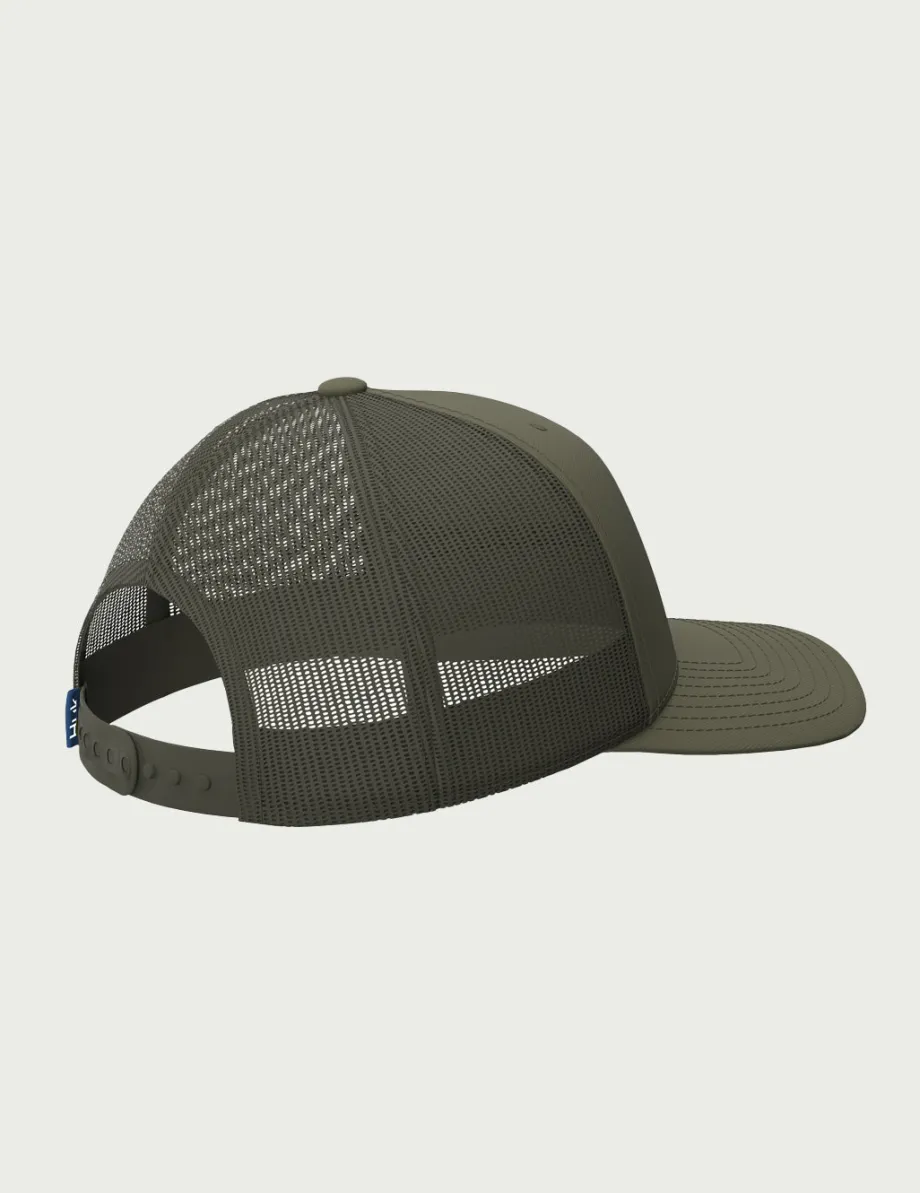 Huk Gear Hats-Bass Logo Trucker Hat Moss