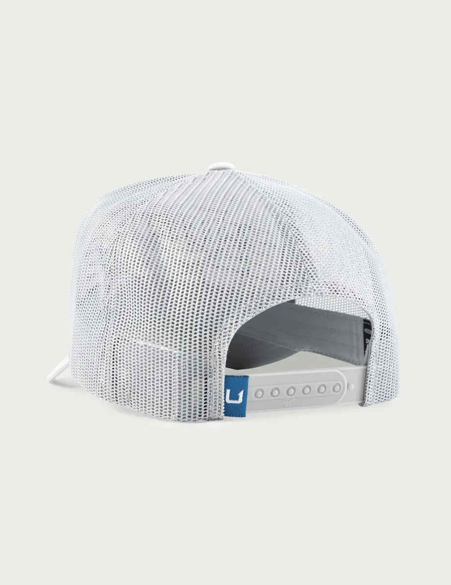 Huk Gear Hats-Caught Up Trucker Hat Harbor Mist