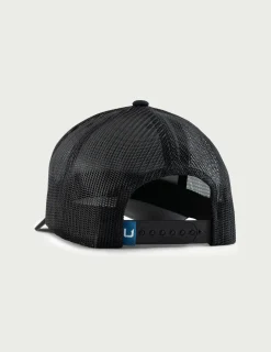 Huk Gear Hats-Checkered Flag Trucker Hat Black