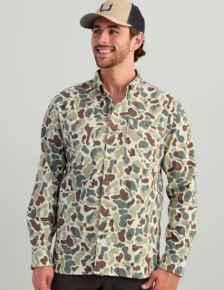 Huk Gear Button Downs-Chesapeake KC Printed Flannel KC Army Camo