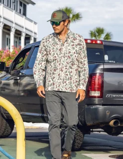 Huk Gear Button Downs-Chesapeake KC Printed Flannel KC Army Camo