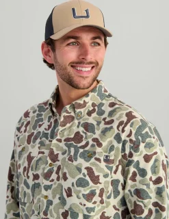 Huk Gear Button Downs-Chesapeake KC Printed Flannel KC Army Camo
