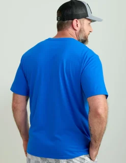 Huk Gear T-Shirts-Classic Logo Tee Ocean Blue