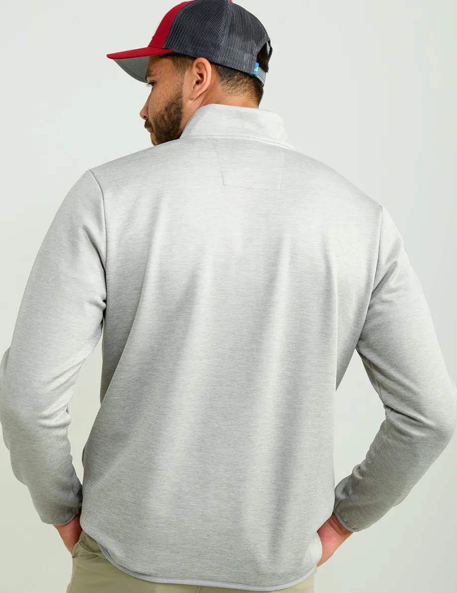 Huk Gear Hoodies & Pullovers-Coldfront+ Performance 1/4 Zip Harbor Mist Heather