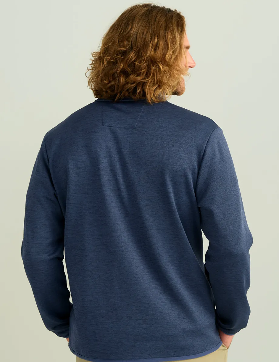 Huk Gear Hoodies & Pullovers-Coldfront+ Performance 1/4 Zip Naval Academy Heather