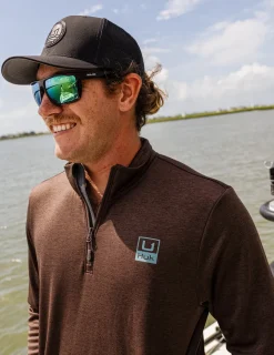 Huk Gear Hoodies & Pullovers-Coldfront+ Performance 1/4 Zip