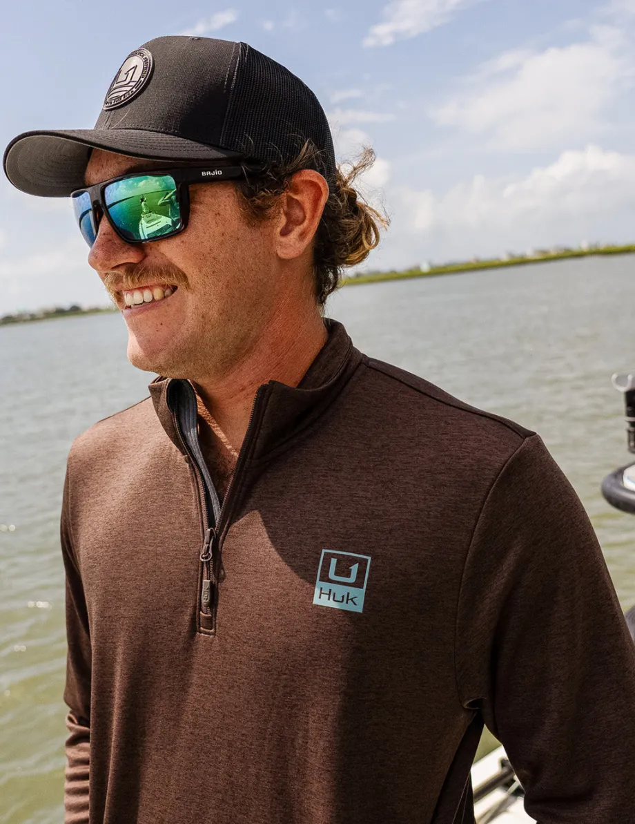 Huk Gear Hoodies & Pullovers-Coldfront+ Performance 1/4 Zip