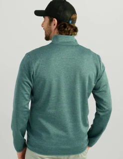 Huk Gear Hoodies & Pullovers-Coldfront+ Performance 1/4 Zip North Atlantic Heather
