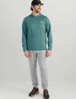 Huk Gear Hoodies & Pullovers-Coldfront+ Performance Hoodie North Atlantic Heather