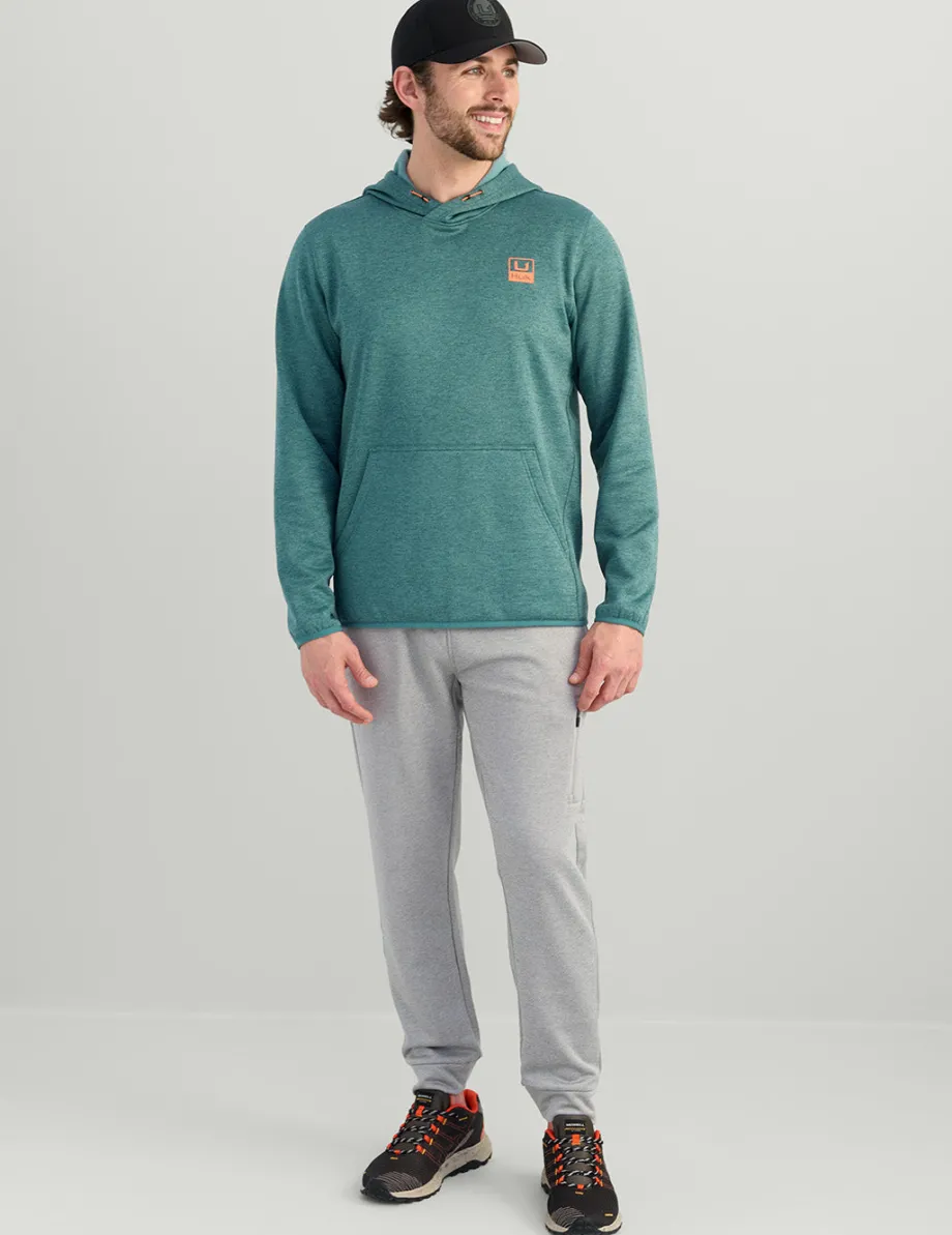 Huk Gear Hoodies & Pullovers-Coldfront+ Performance Hoodie North Atlantic Heather