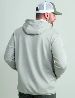 Huk Gear Hoodies & Pullovers-Coldfront+ Performance Hoodie Harbor Mist Heather