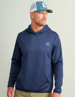Huk Gear Hoodies & Pullovers-Coldfront+ Performance Hoodie Naval Academy Heather