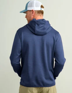 Huk Gear Hoodies & Pullovers-Coldfront+ Performance Hoodie Naval Academy Heather