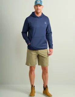 Huk Gear Hoodies & Pullovers-Coldfront+ Performance Hoodie Naval Academy Heather