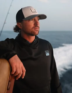 Huk Gear Hoodies & Pullovers-Coldfront+ Performance Hoodie Black Heather