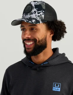 Huk Gear Hoodies & Pullovers-Coldfront+ Performance Hoodie Black Heather