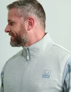 Huk Gear Vests-Coldfront+ Performance Vest Harbor Mist Heather
