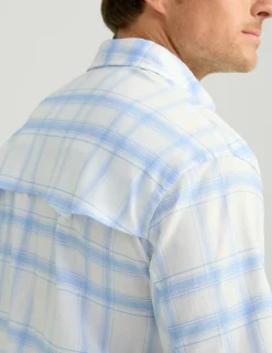 Huk Gear Button Downs-Diamond Back Plaid Short Sleeve Button-Down Windsurfer Plaid