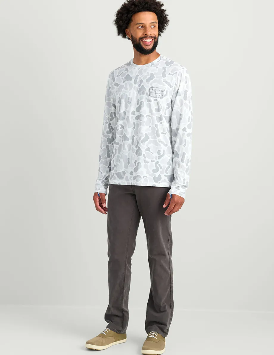 Huk Gear T-Shirts|Performance Tops-Drift Long Sleeve Performance Tee KC White Camo