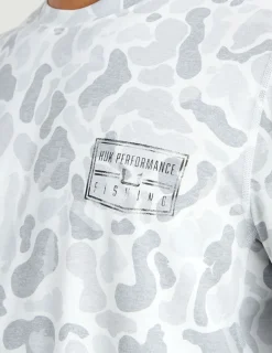 Huk Gear T-Shirts|Performance Tops-Drift Long Sleeve Performance Tee KC White Camo