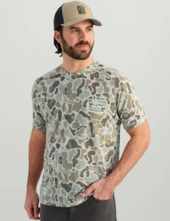 Huk Gear T-Shirts|Performance Tops-Drift Short Sleeve Performance Tee KC Volcanic Ash Camo