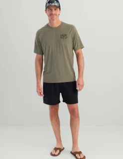 Huk Gear T-Shirts|Performance Tops-Drift Short Sleeve Performance Tee Moss Heather